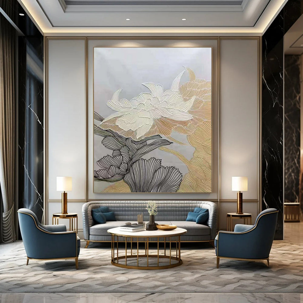 Dynamic & Bold Custom Hand-Painted Abstract Painting for Office & Bar LargeART1958