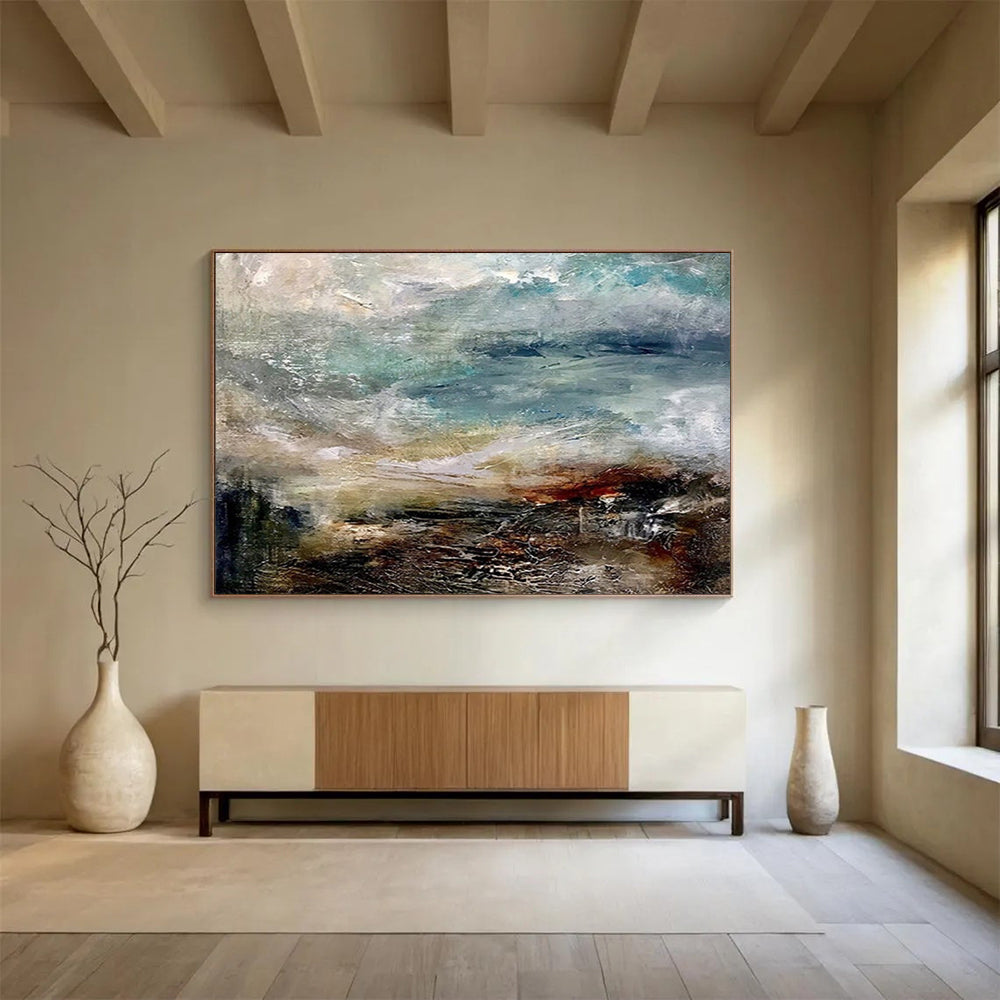 Dynamic Sea & Sky Abstract - Coastal Living Room Drama DLZ015