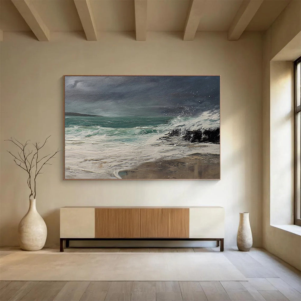 Stormy Sea & Rocks - Dynamic Office Motivation DLZ043
