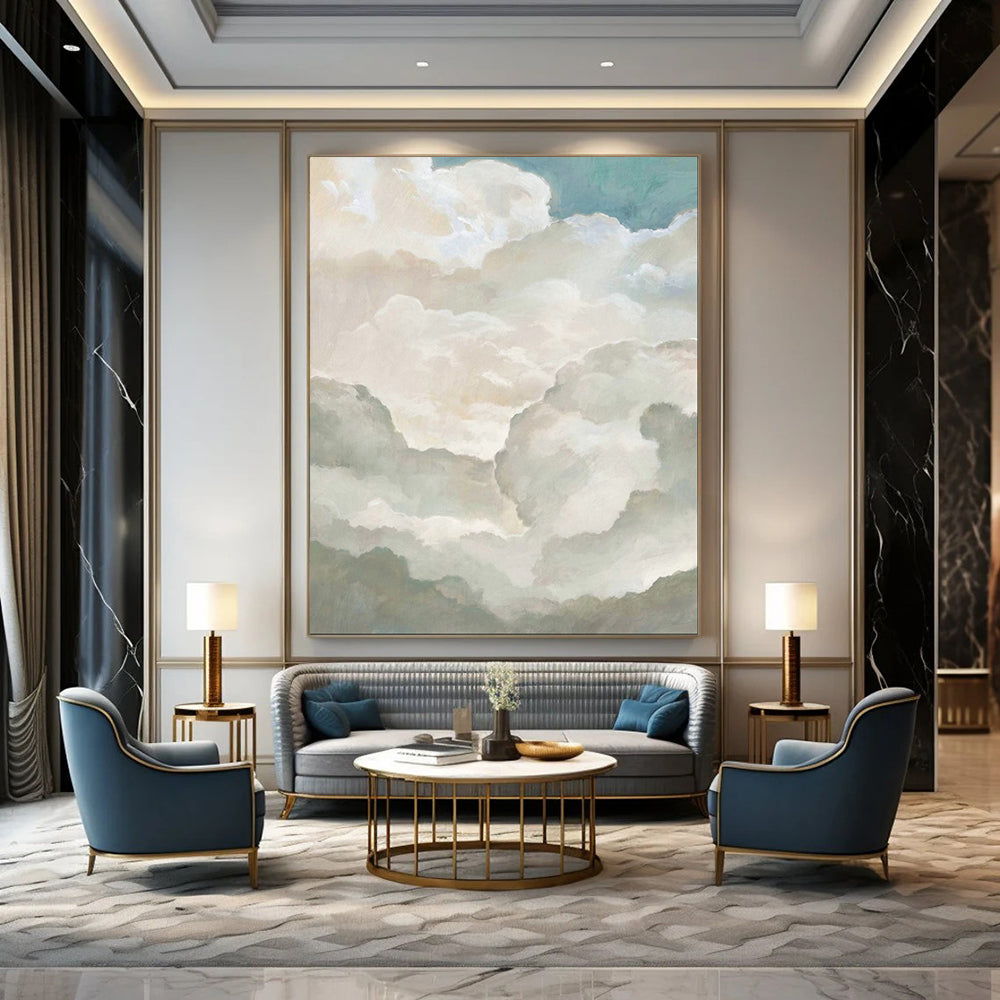 Vivid & Energetic Hand-Painted Custom Abstract Painting for Bedroom & Living Room LargeART1992
