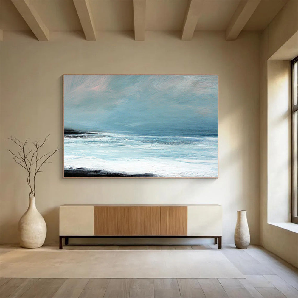 Minimalist Ocean Horizon - Serene Bedroom Accent DLZ032