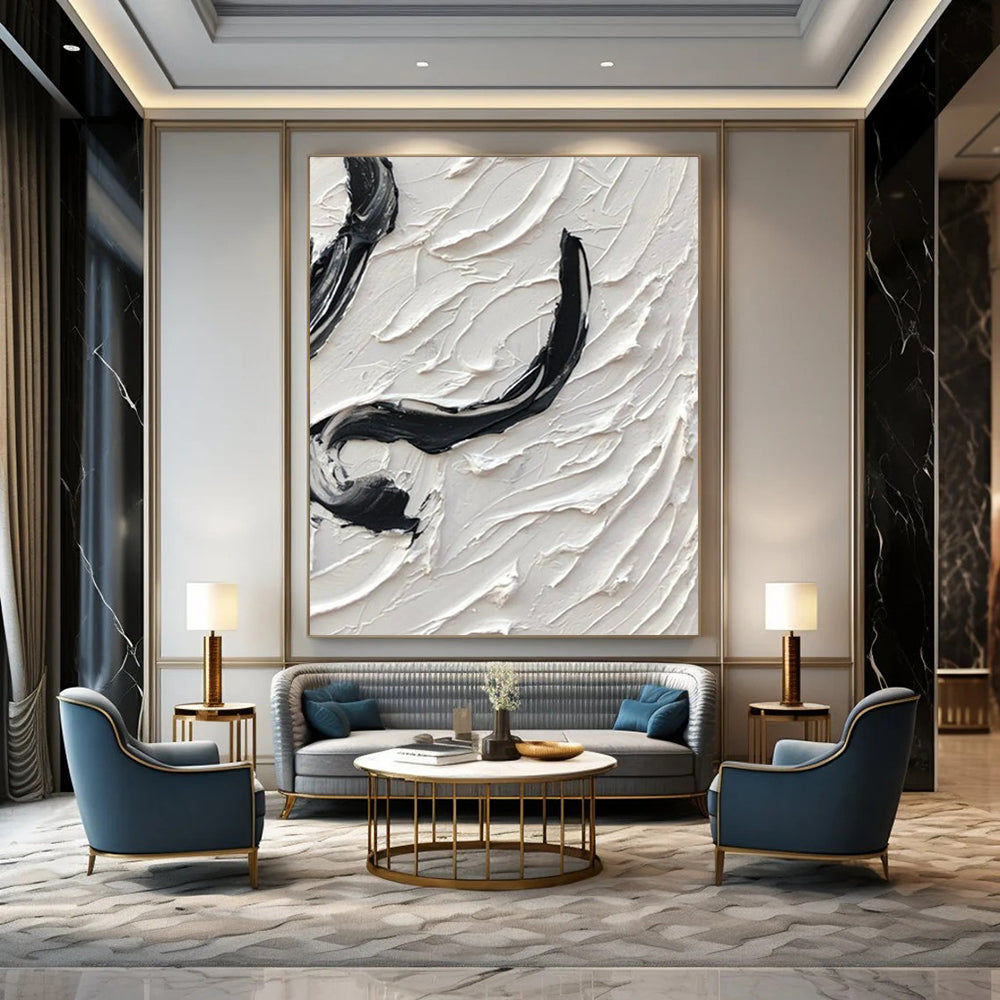 Handmade Large-Scale Abstract Art for Office & Hallway DTP400