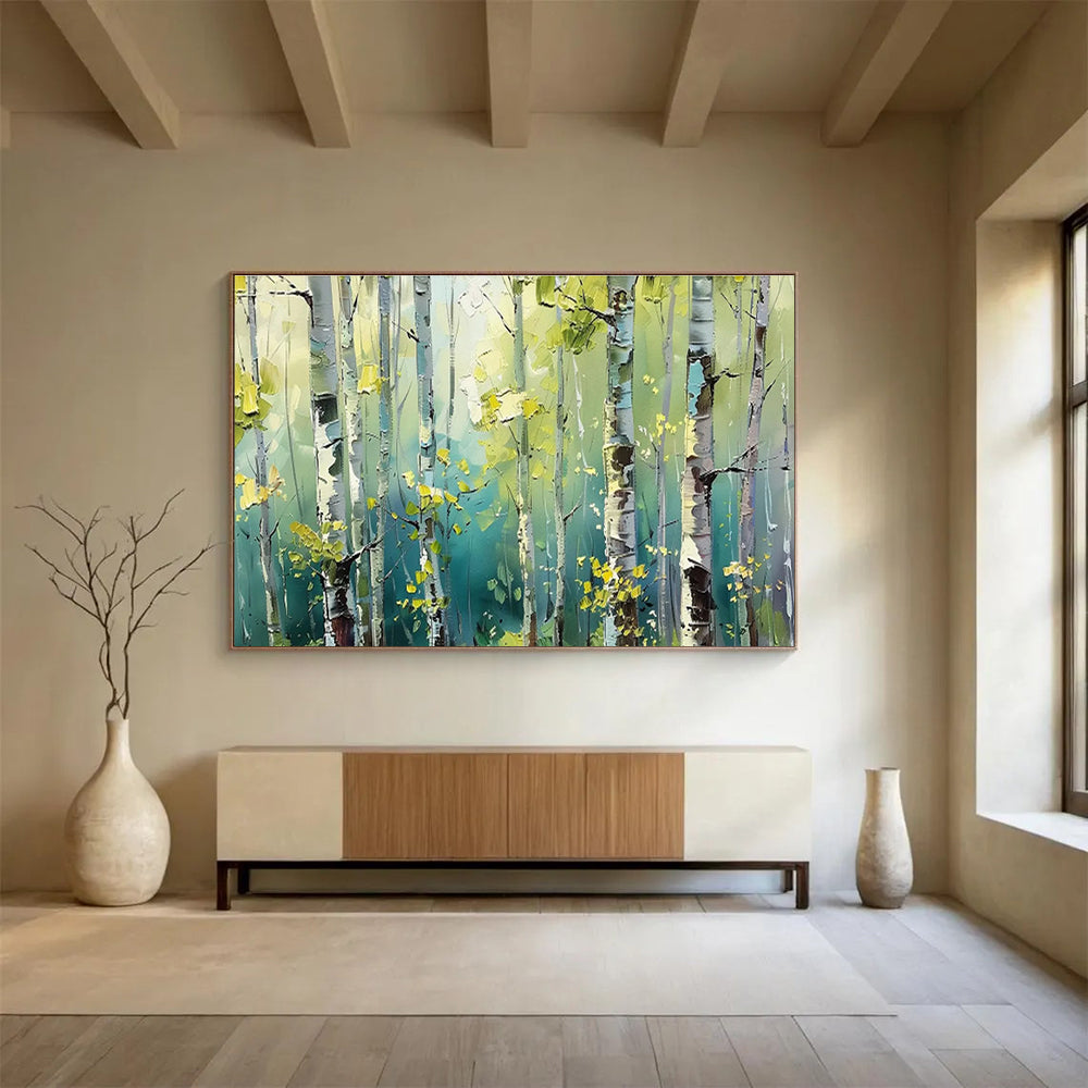 Massive Textured Hand - Painted Abstract Wall Mural for Decor Enhancement DKH670