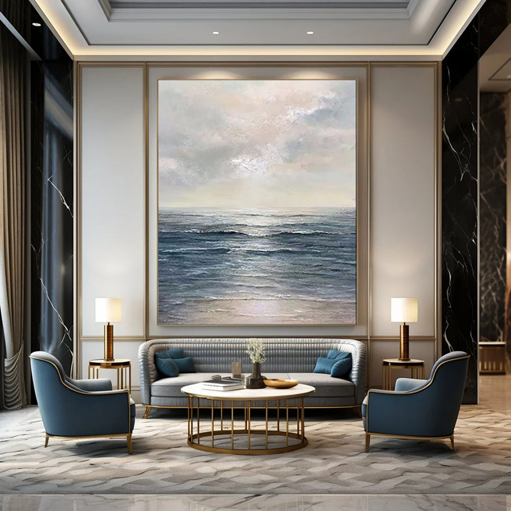 Large-Scale Textured Abstract Wall Art for Living Room & Nursery LargeART2101