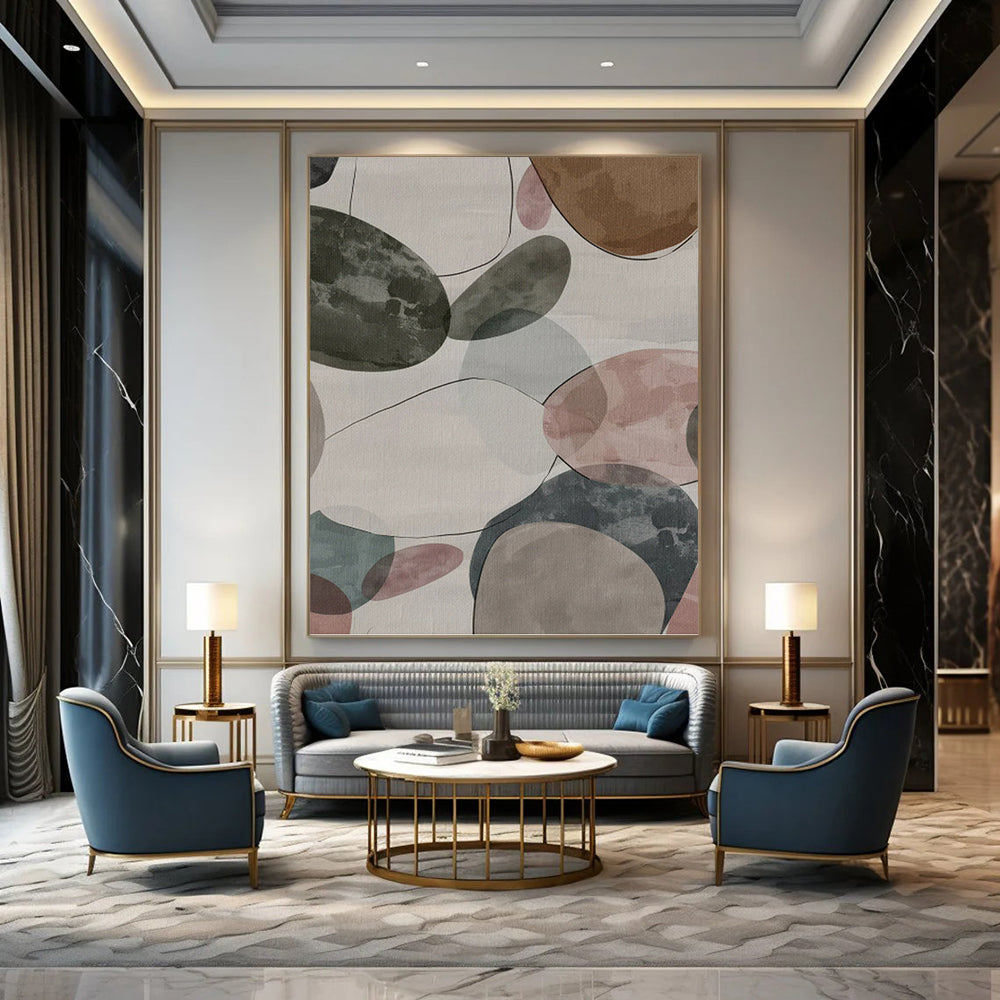 Creatively Directed Hand - Rendered Textured Canvas Abstract for Bedroom & Hallway DKH1157