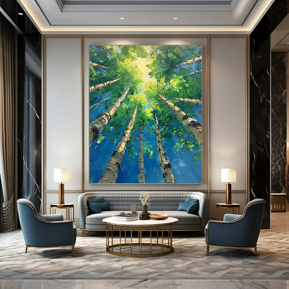 Soaring Vertical Hand - Painted Textured Custom Abstract Gemstone for Bars and Hotels DKH1552