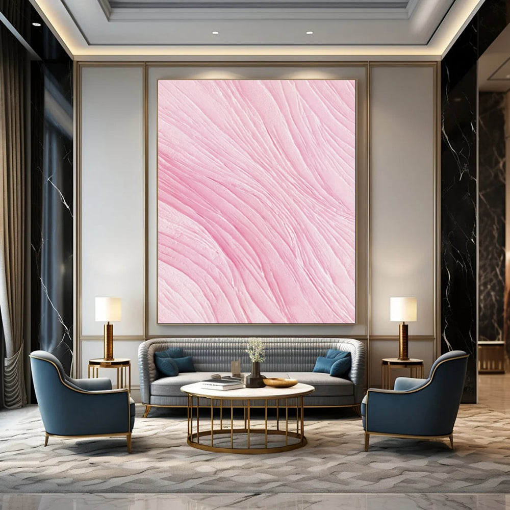 Soft & Dreamy Hand-Painted Custom Abstract Painting for Bedroom & Hallway LargeART1979