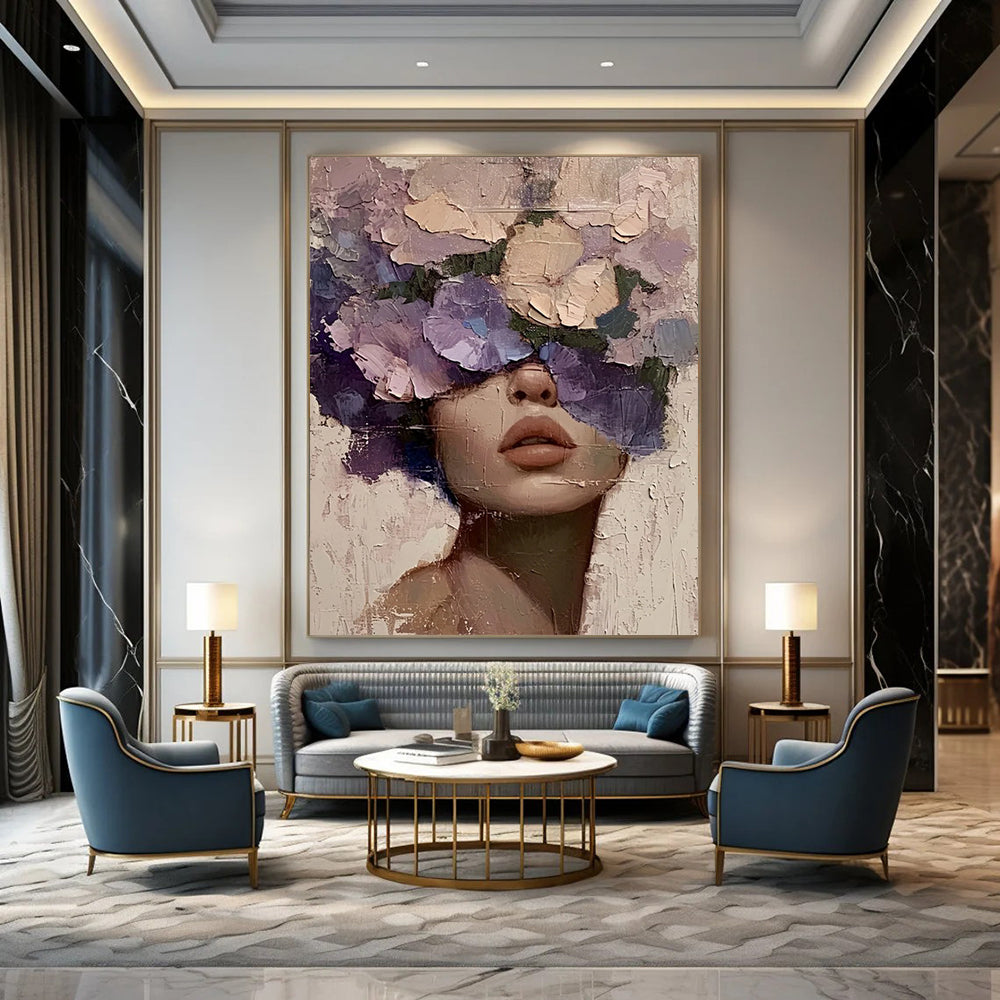 Handmade Large-Scale Abstract Art: Textured Excellence for Dining Room & Hallway DTP329