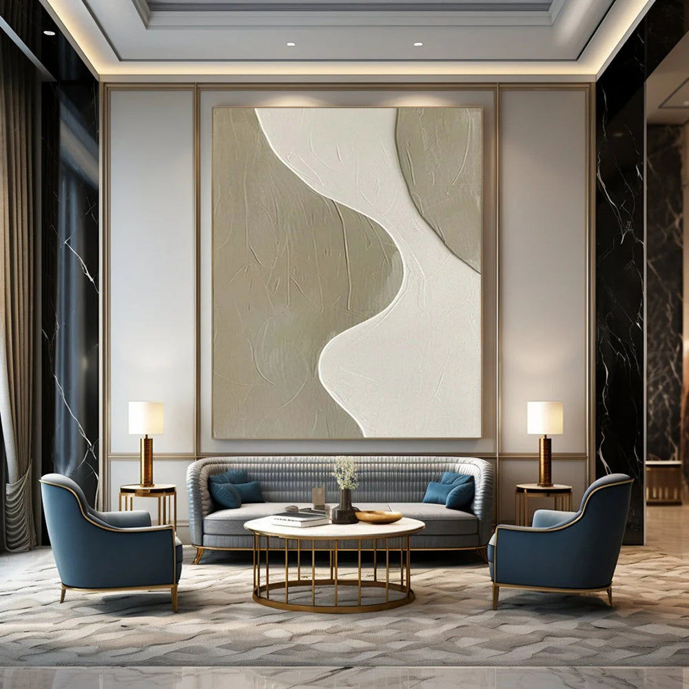 Massive-Sized Hand-Painted Abstract Artwork for Dining Room & Bar LargeART2340