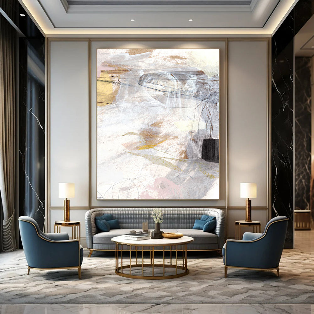 Custom Handmade Abstract Art: Big Sizes, Textured Styles for a Sophisticated Look DTP212