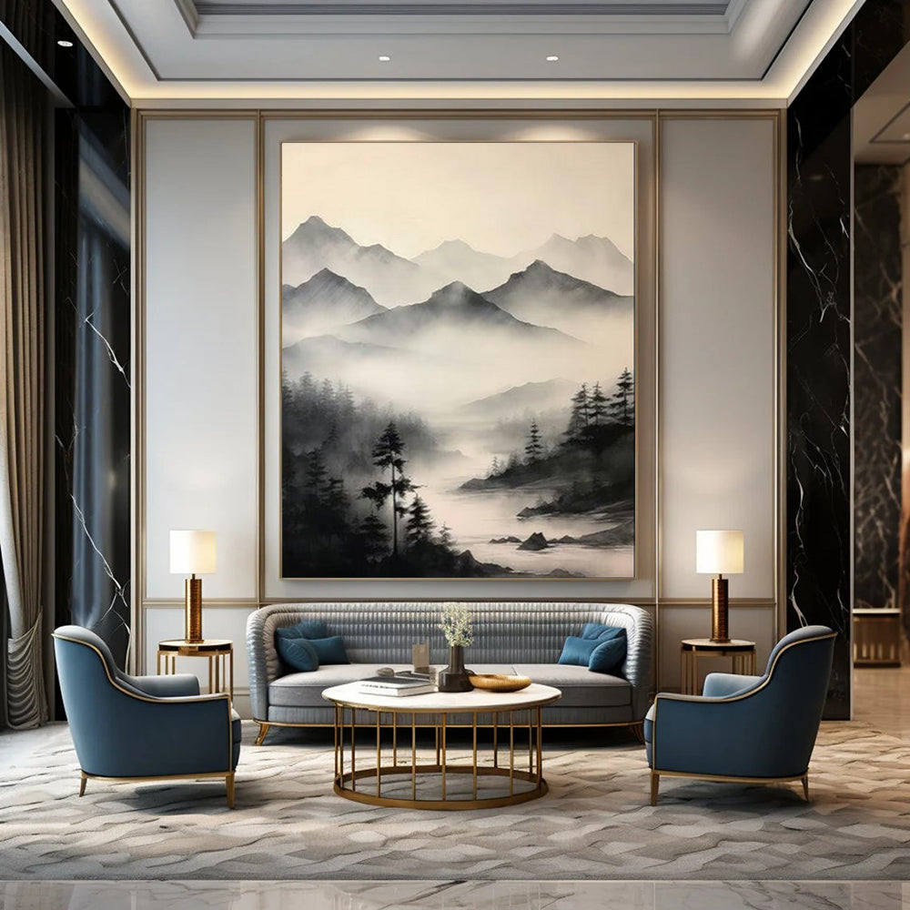Hand-Painted Custom Abstract Canvas for Bedroom & Living Room LargeART1917