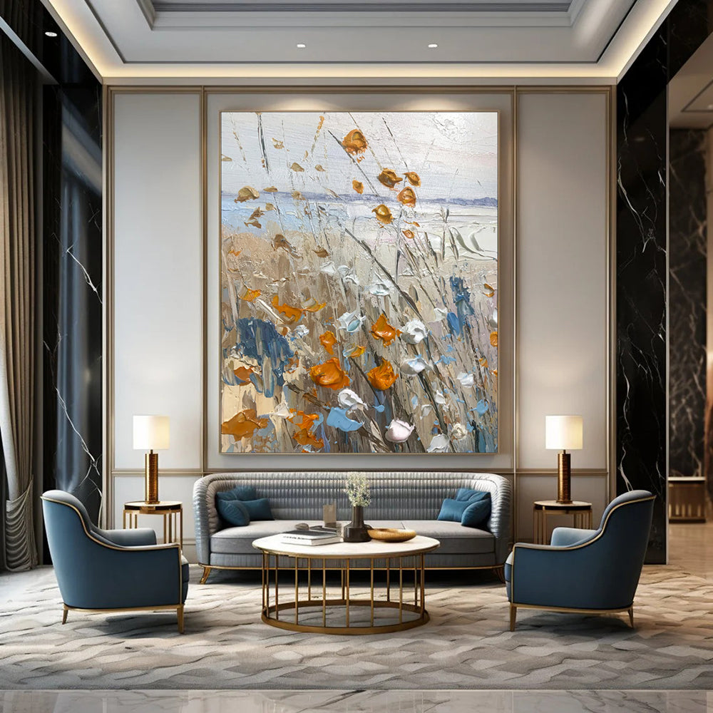 Hand-Painted Custom Abstract Canvas for Bedroom & Living Room LargeART1839