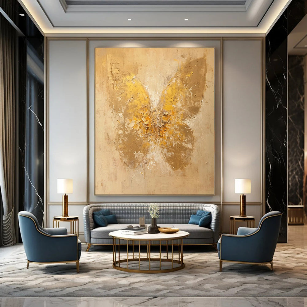 Large-Scale Custom Hand-Painted Abstract Art for Dining Room & Hotel LargeART1899