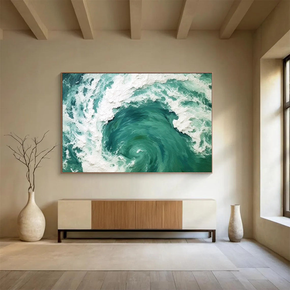 Serene Large - Format Abstract Painting for Entryway & Bedroom LargeART1645