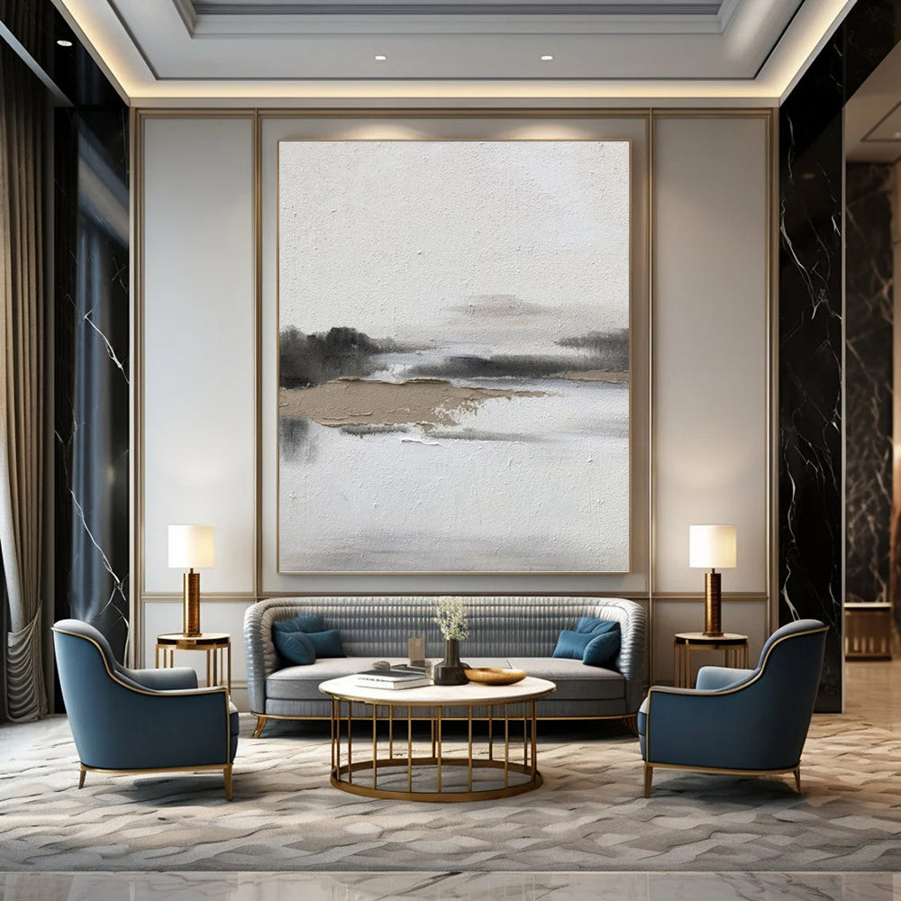 Large Vertical Custom Abstract Hand - Painted Artwork for Bar and Hallway DKH1672