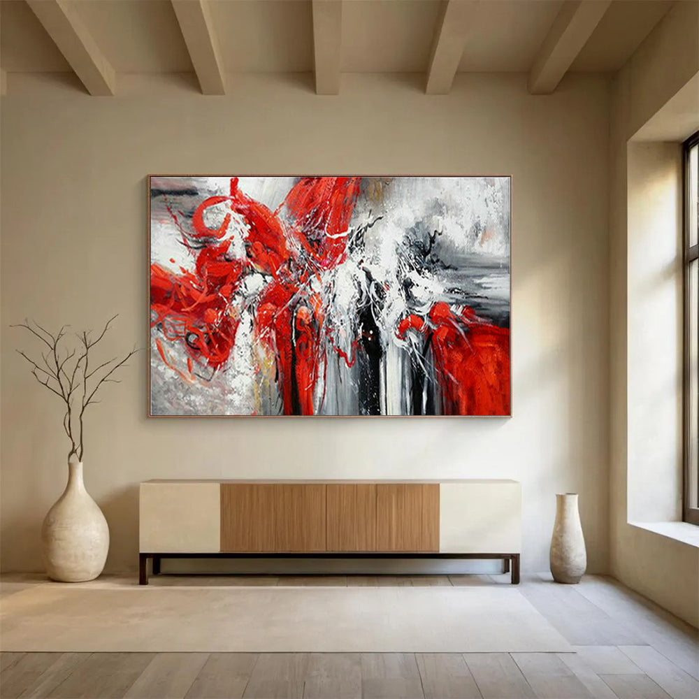 Large-Scale Hand-Painted Abstract Art for Bedroom & Living Room LargeART1485