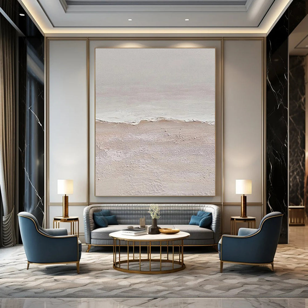 Designer - Inspired Hand - Crafted Textured Canvas Abstract for Office & Dining Room DKH1124