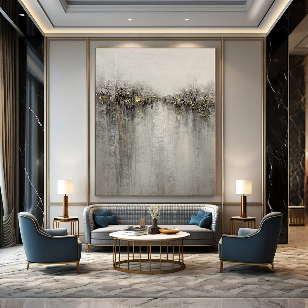 Rustic & Earthy Hand-Painted Custom Abstract Painting for Bedroom & Living Room LargeART1970