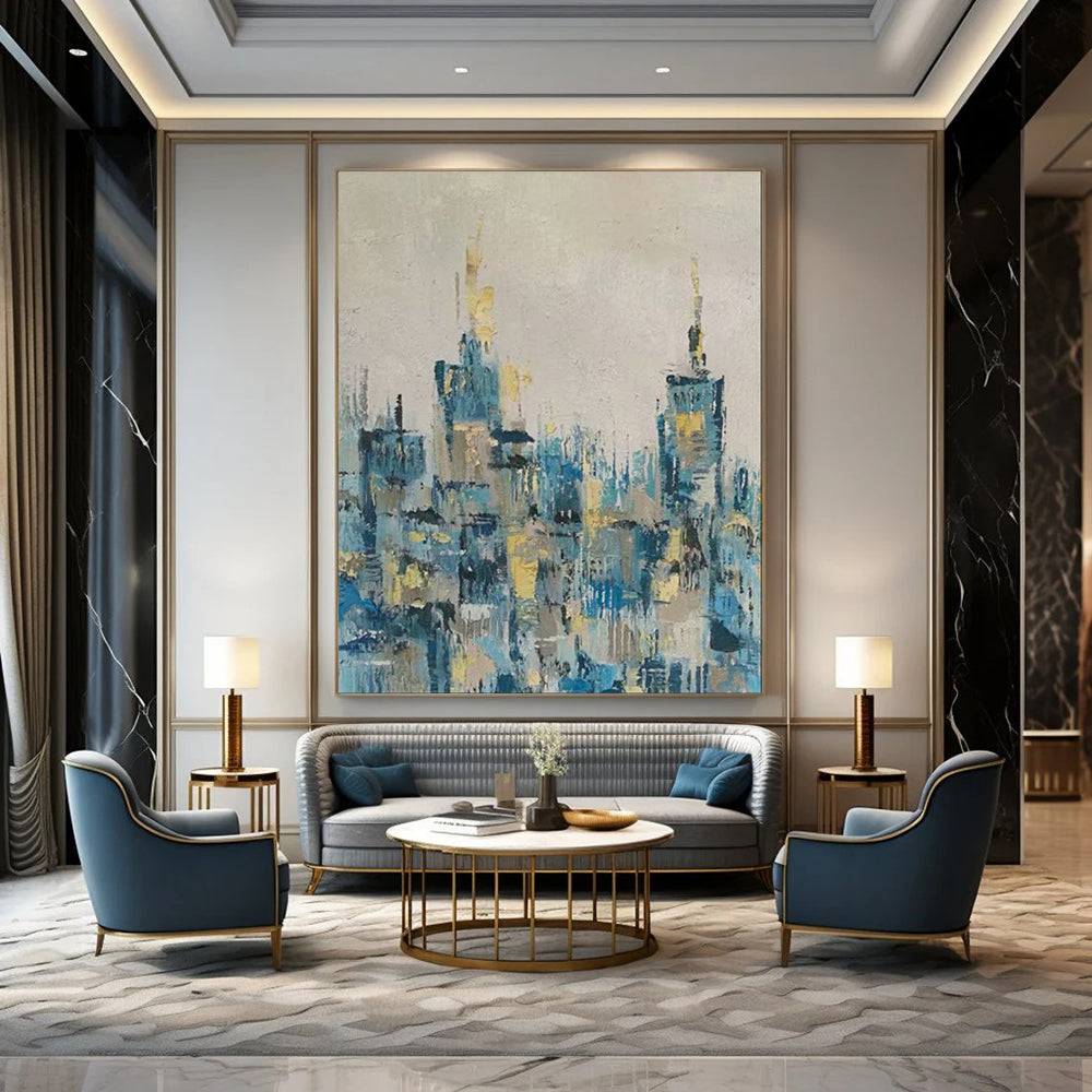 Futuristic Textured Abstract Wall Art for Office & Tech Lab LargeART2080
