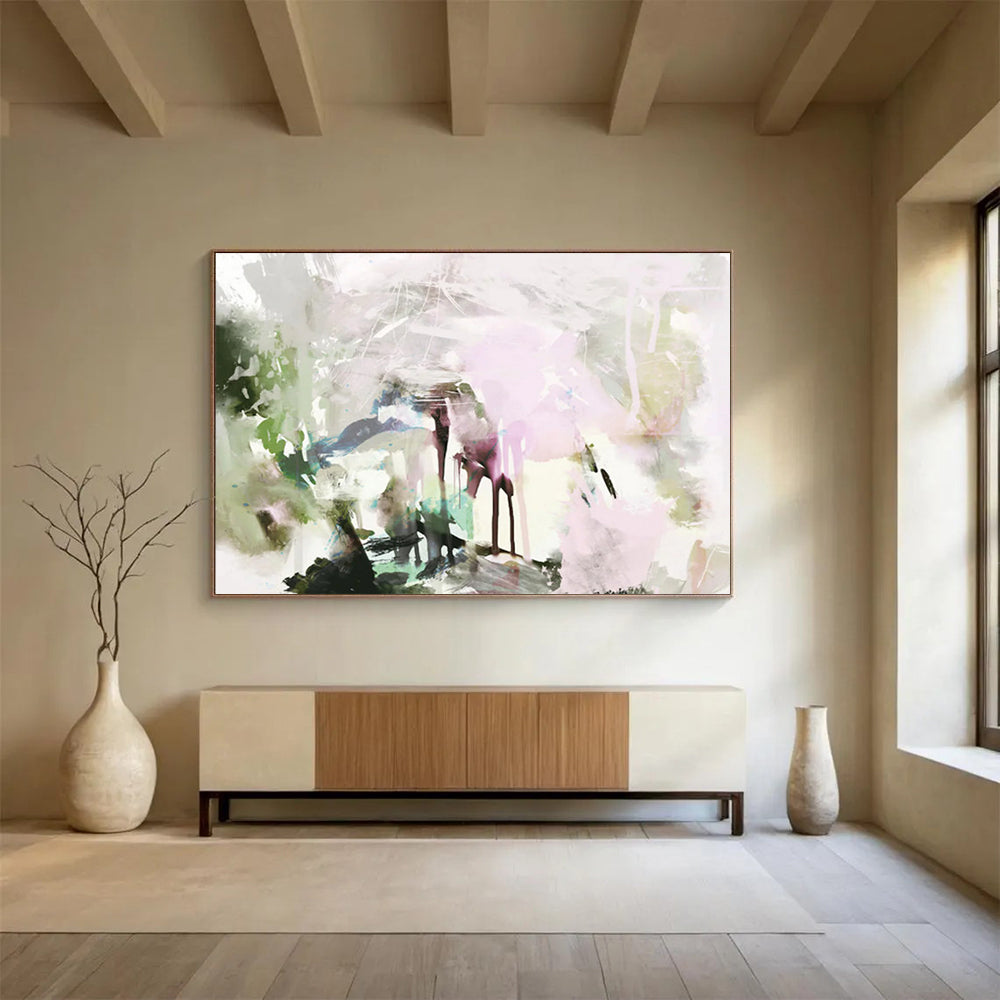 Soft Pastel Abstract - Dreamy Bedroom Wall Art DLZ111