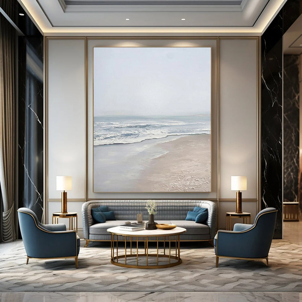Large Custom Abstract Paintings: Textured Styles for Office & Hallway DTP310