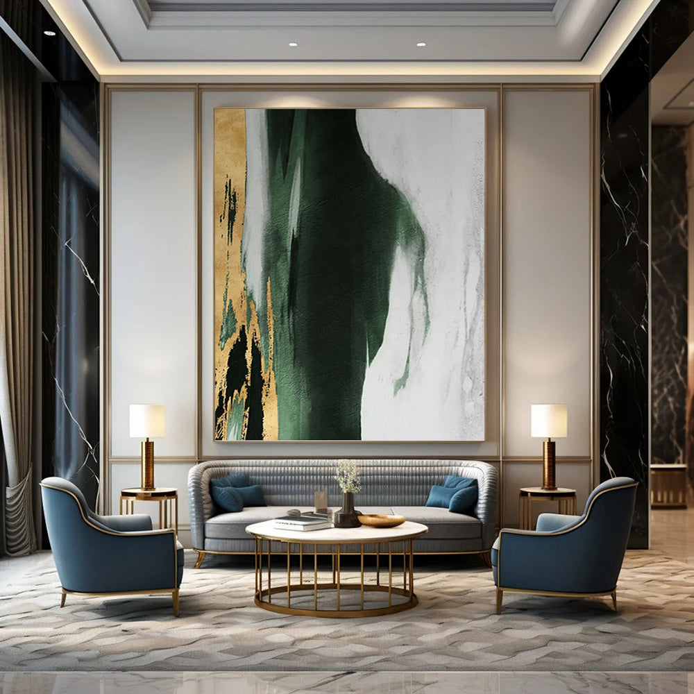 Striking Hand - Painted Textured Abstract Canvas for Art Gallery & Exhibition Space DKH1234