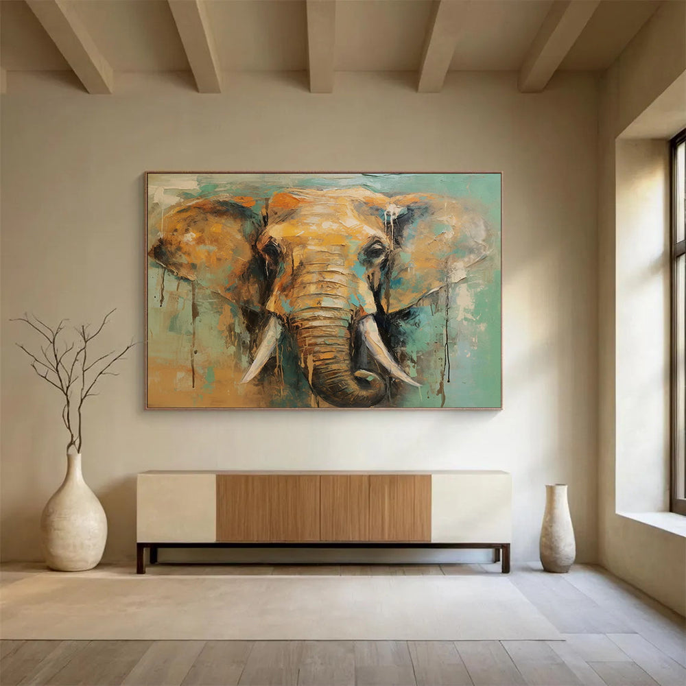 Colorful Elephant Portrait - Vibrant Safari Charm DLZ083