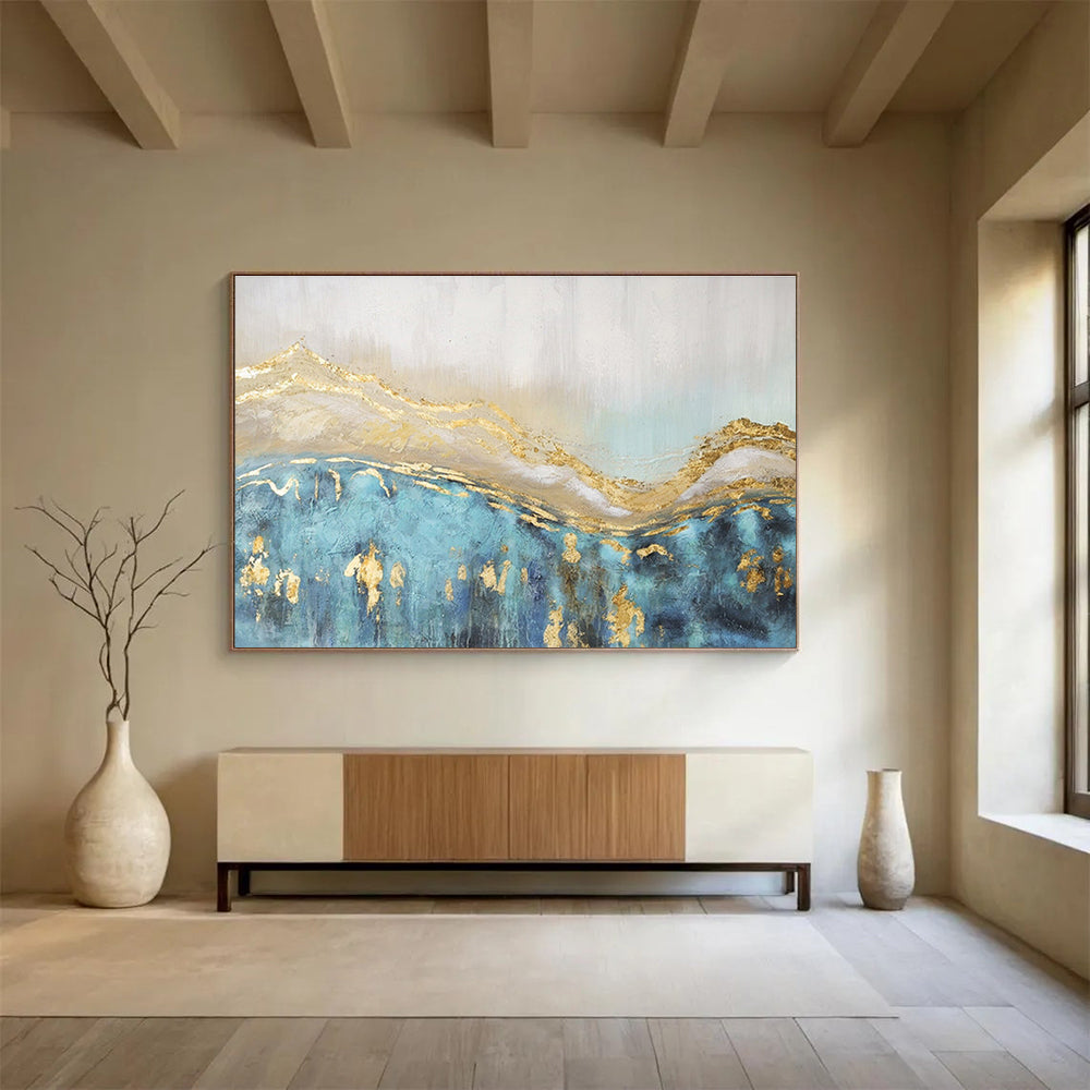 Immense Hand - Painted Textured Abstract Wall Mural for Artistic Focal Points DKH733