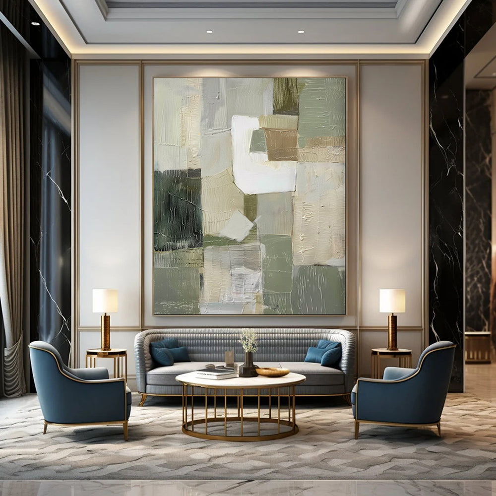 Graceful Textured Abstract Wall Art for Bedroom & Spa LargeART2052