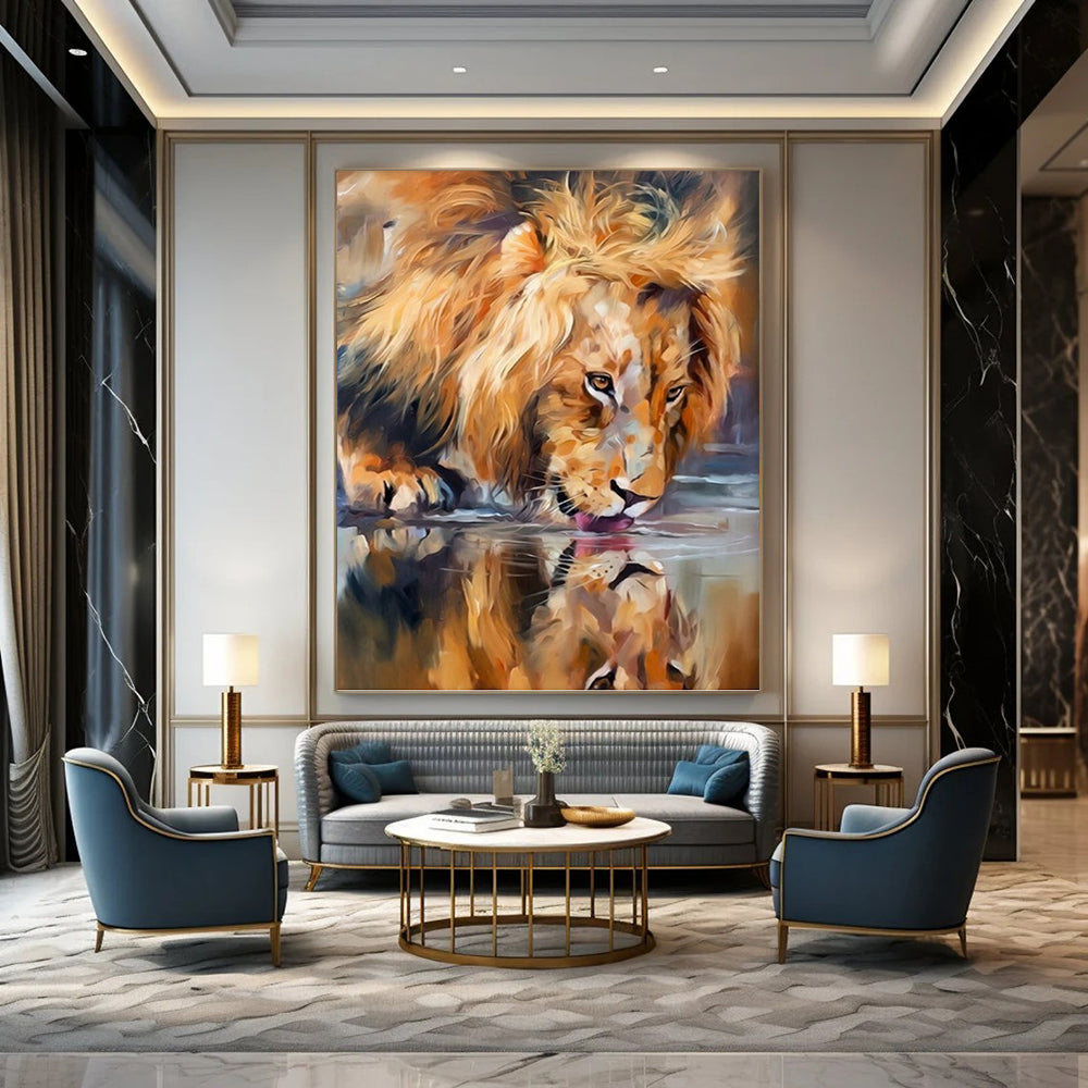 Large Vertical Custom Abstract Hand - Painted Artwork for Bedroom and Entryway DKH1647