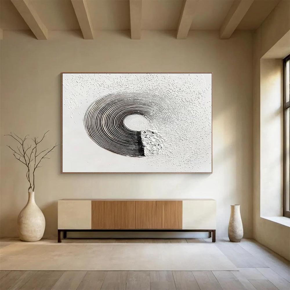 Ethereal & Elegant Hand - Painted Textured Abstract Canvas for Bar & Office DKH645