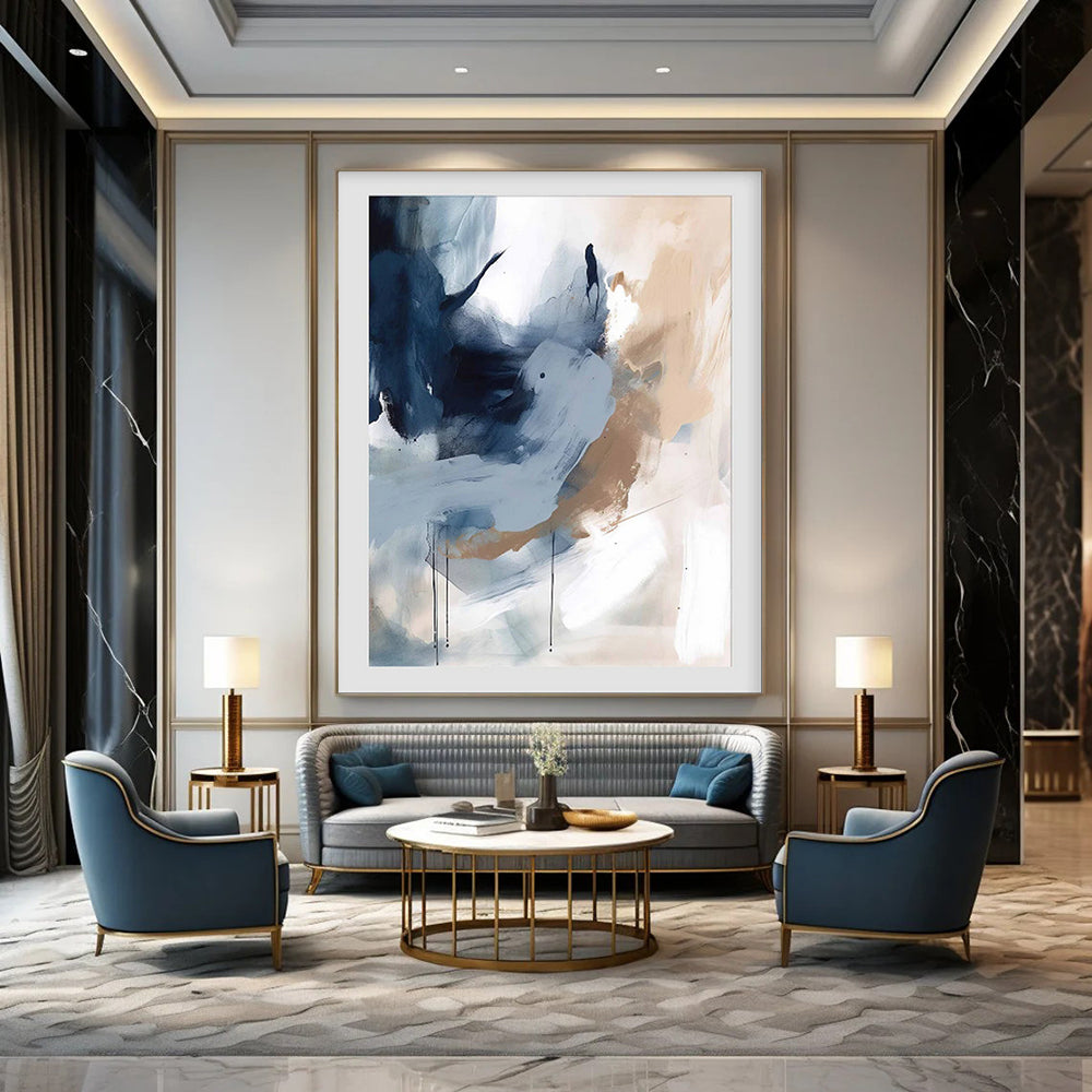 Hand-Painted Personalized Abstract Painting for Dining Room & Bar LargeART1829