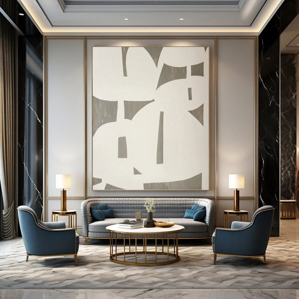 Exquisite Hand - Painted Textured Canvas Abstract for Bedroom & Dining Room DKH1075