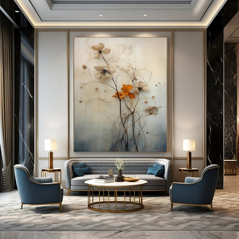 Large-Scale Custom Hand-Painted Abstract Art for Bedroom & Hotel LargeART1915