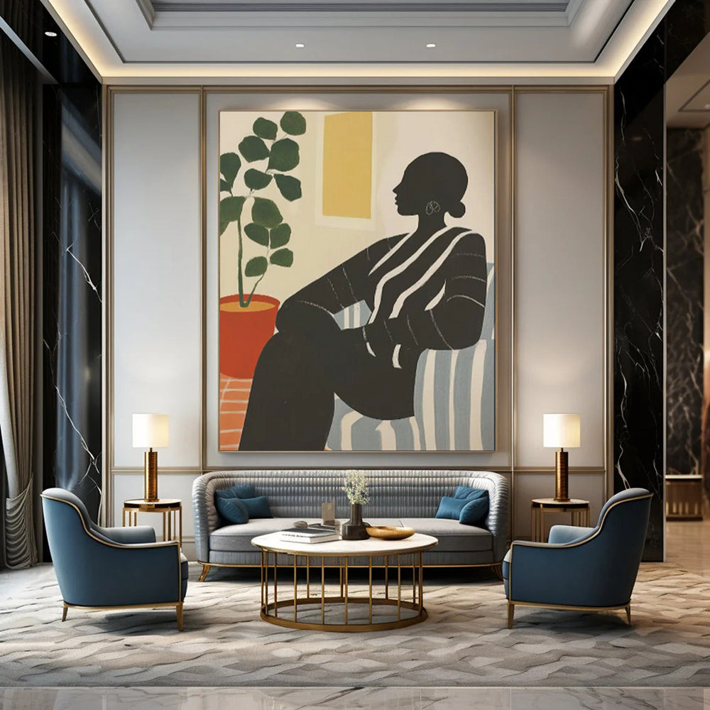 Exuberant & Joyful Abstract Canvas Art for Living Room & Entryway LargeART2041