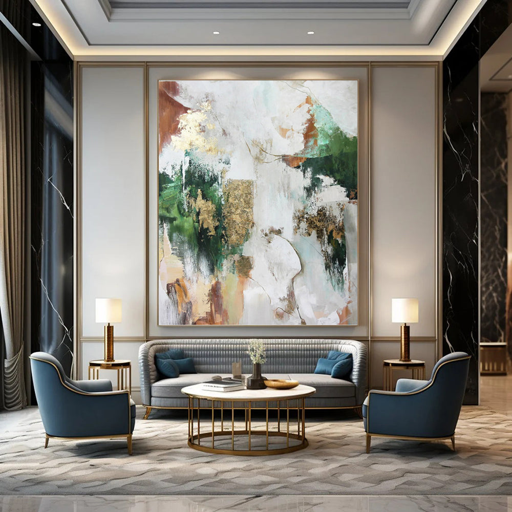 Massive Hand - Painted Custom Textured Abstract Wall Decor for Dining Room & Bar DKH1011