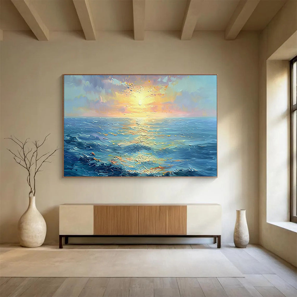 Immense Hand - Painted Textured Abstract Wall Mural for Captivating Focal Points DKH760