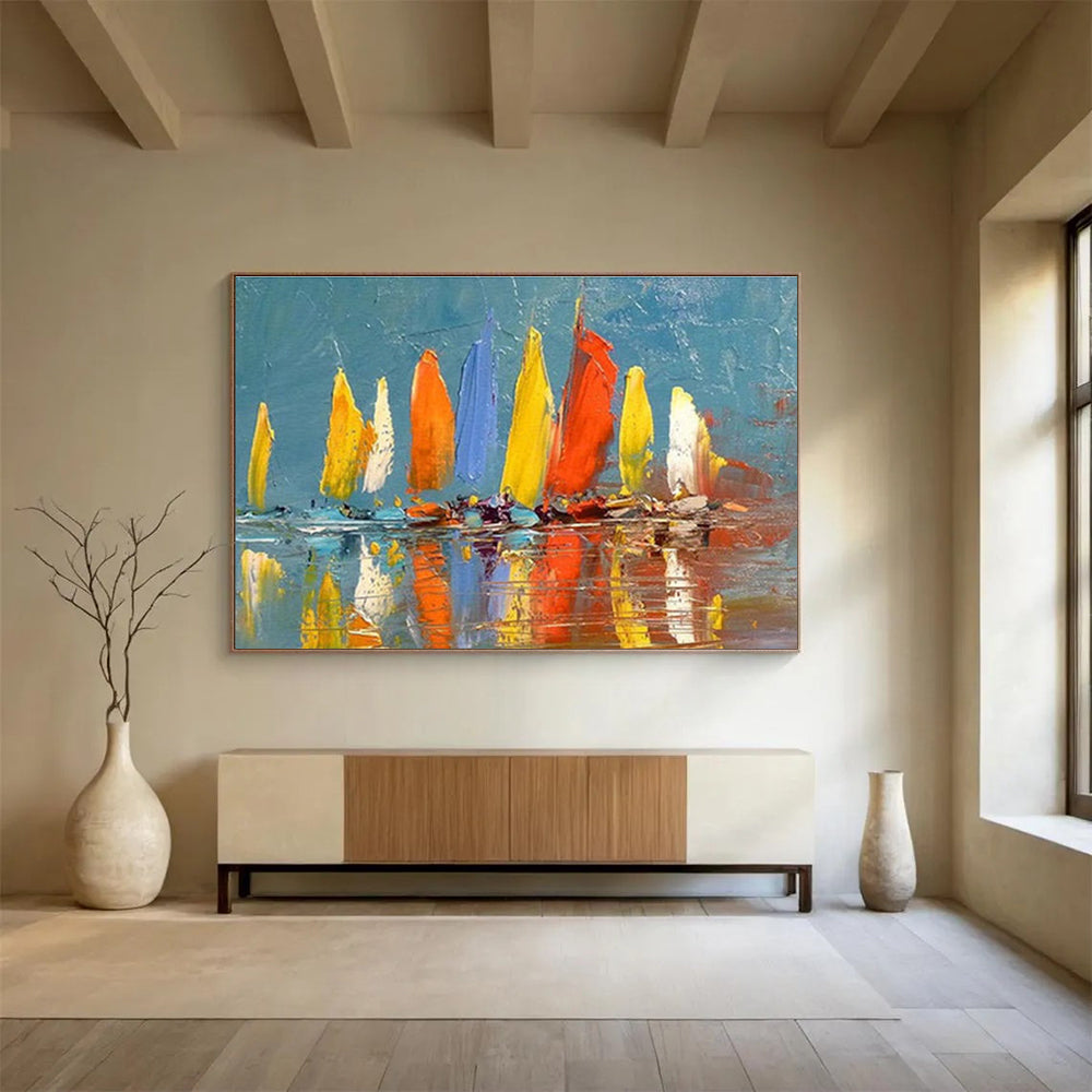 “Harmonious Impulses” Grand Abstract Mural for Hallway & Bedroom DKH254