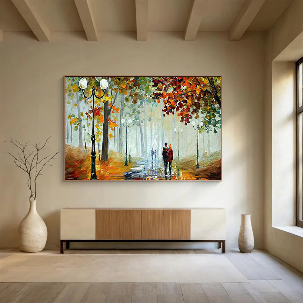 Autumn Stroll in the Park - Romantic Living Room or Bedroom Art DLZ225