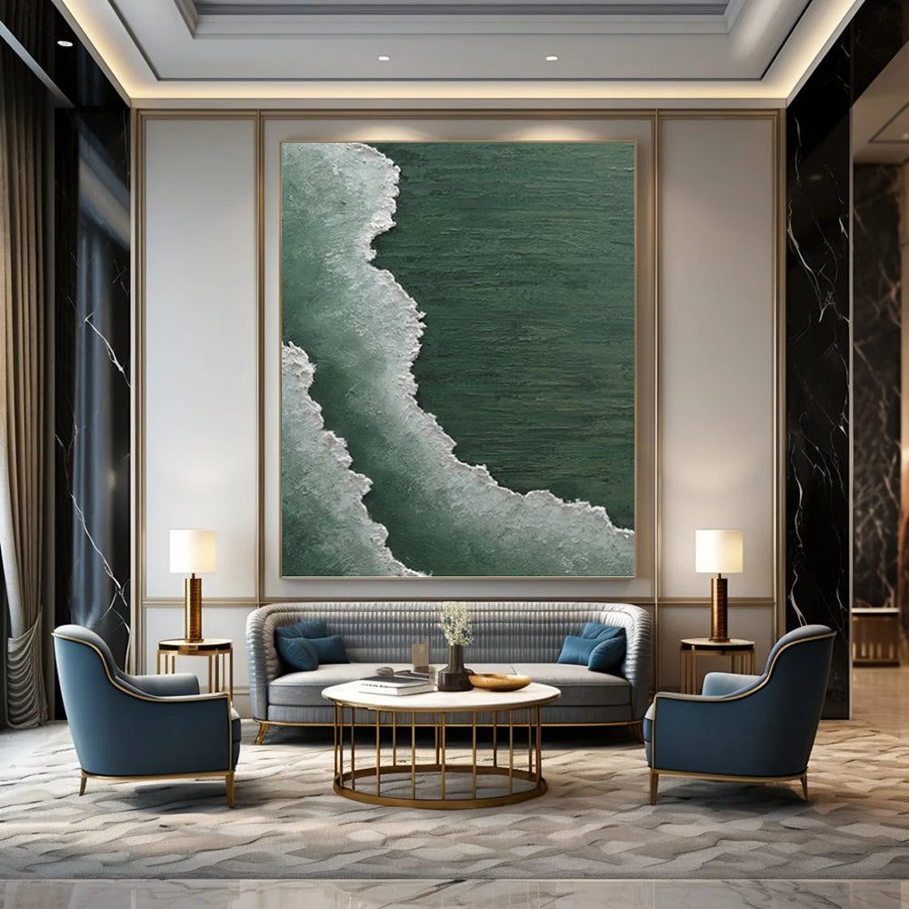 Supersized - Extent Hand - Painted Custom Abstract Treasure (with Unique Textures), for Bedroom and Living Room DKH1501
