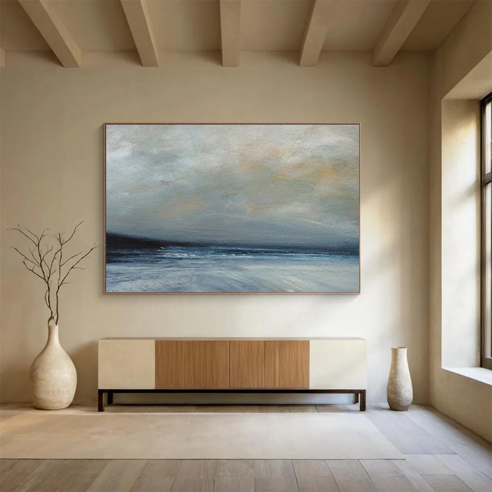 Moody Sea & Sky Abstract - Dramatic Bedroom Accent DLZ022