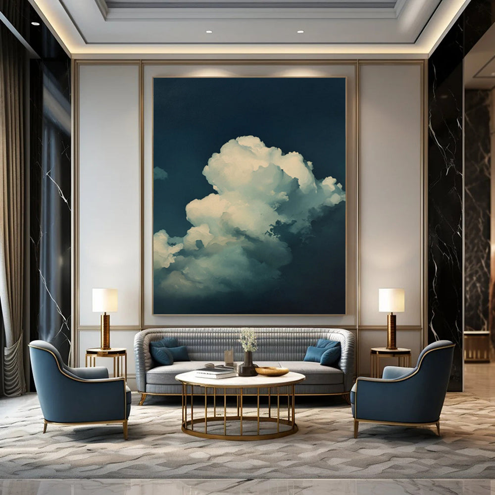 Monumental Hand - Painted Textured Custom Abstract Art for Dining Room and Hallway DTP020