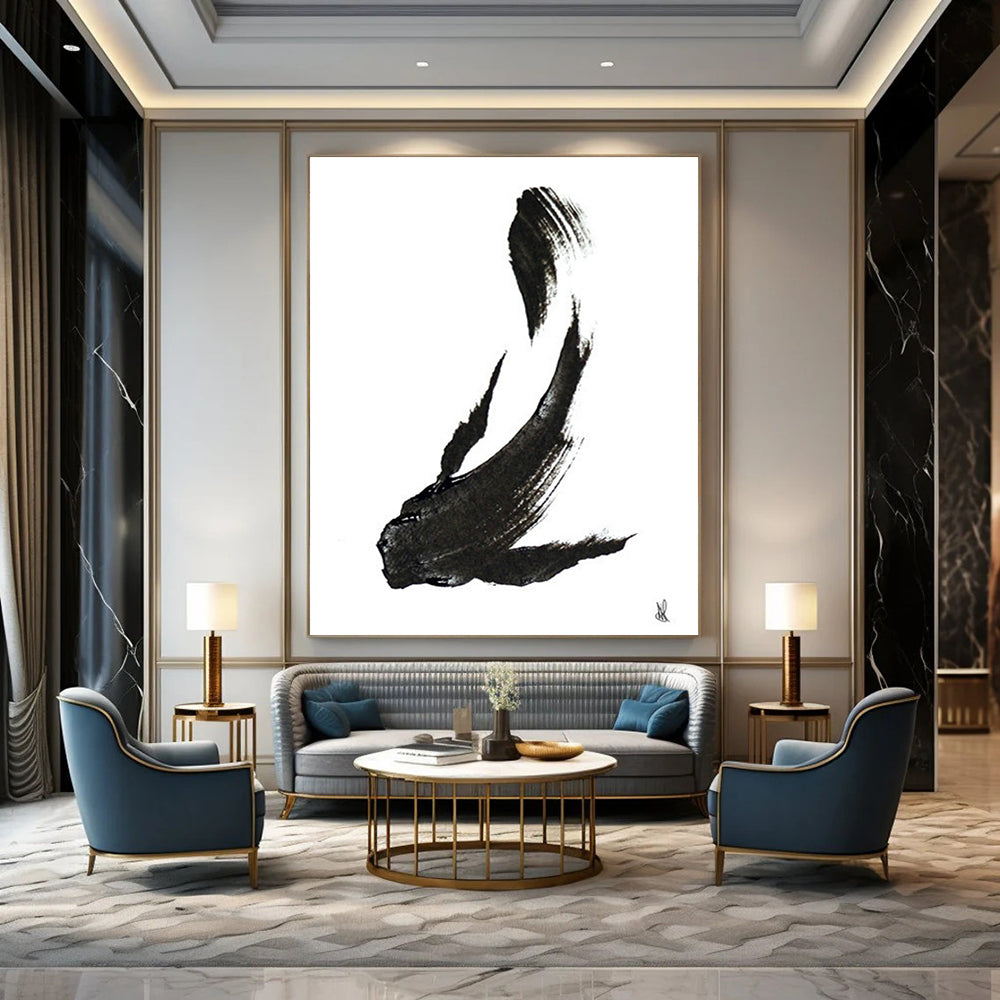 Hand-Painted Large-Scale Abstract Paintings: Textures for Elegance DTP181