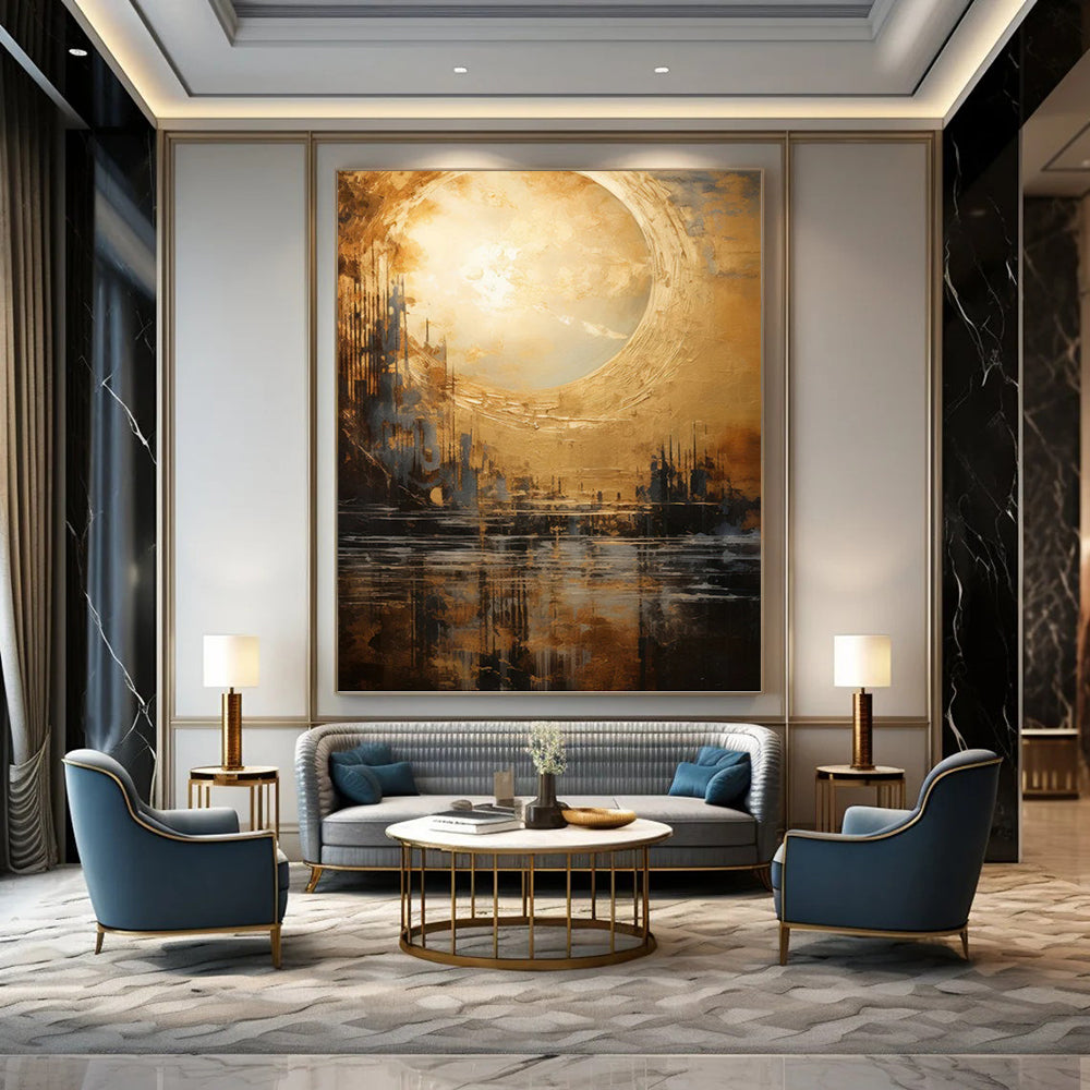 Vertical Hand - Painted Custom Abstract Painting for Bedroom and Office DKH1626