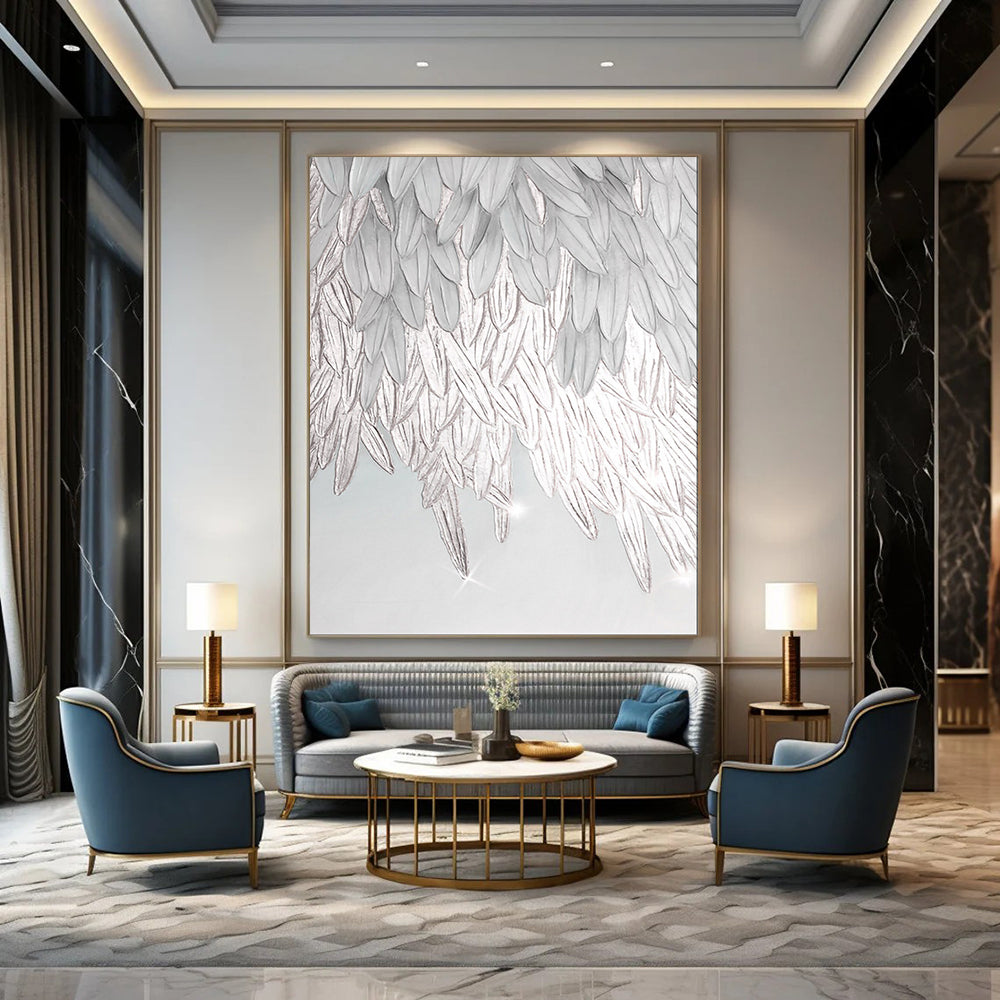 Graceful & Fluid Abstract Canvas Art for Office & Dining Room LargeART2019