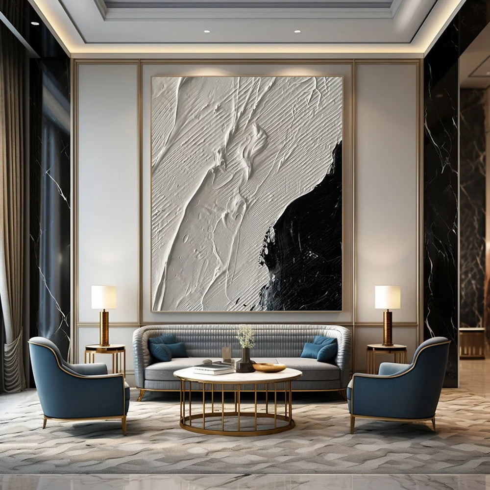 Stunning Hand - Painted Textured Abstract Canvas for Living Room & Bar DKH1328