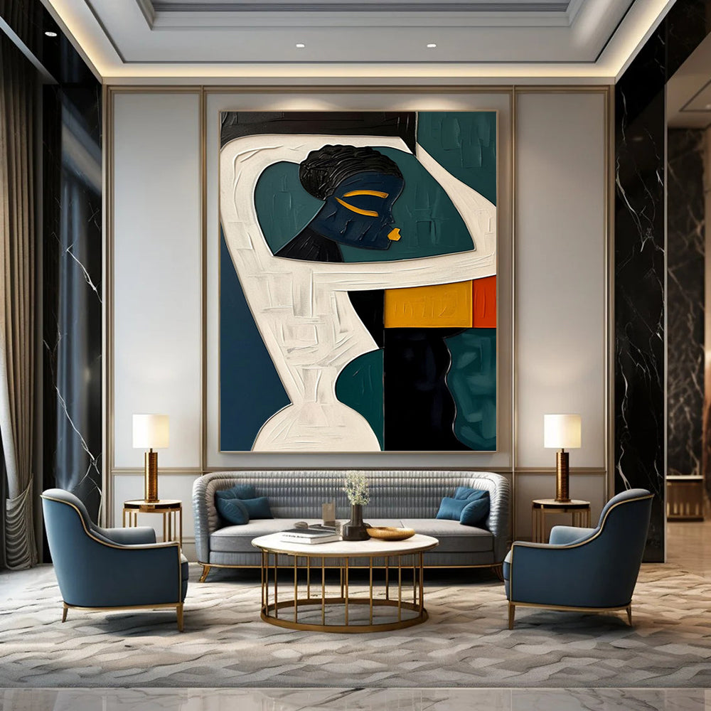 Mammoth Hand - Painted Textured Custom Abstract Painting, Suitable for Office and Hallway DKH1471