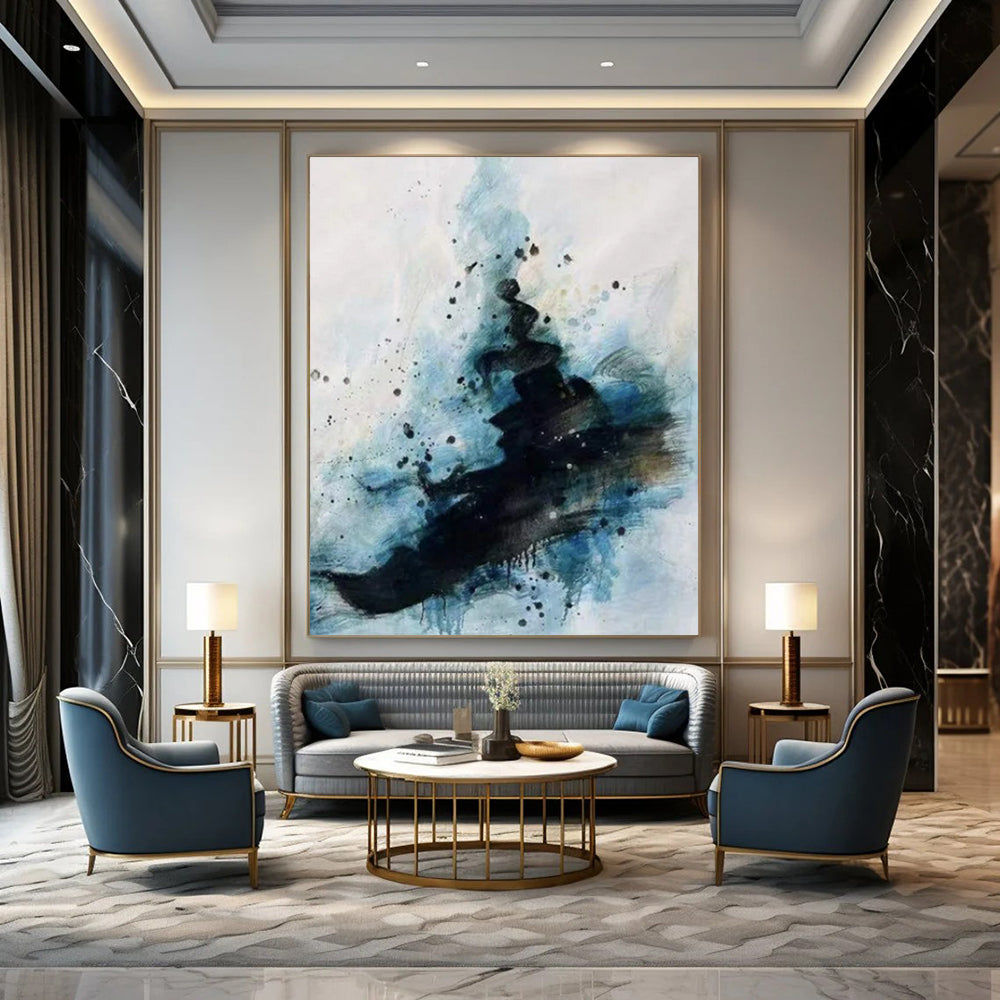 Huge-Scale Hand-Painted Abstract Art for Entryway & Hallway LargeART2306