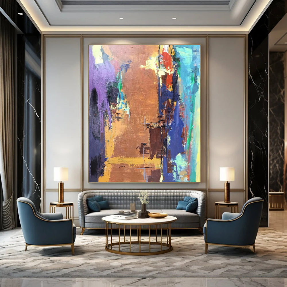 Colossal Hand - Painted Custom Abstract Work for Bar and Entryway DTP036