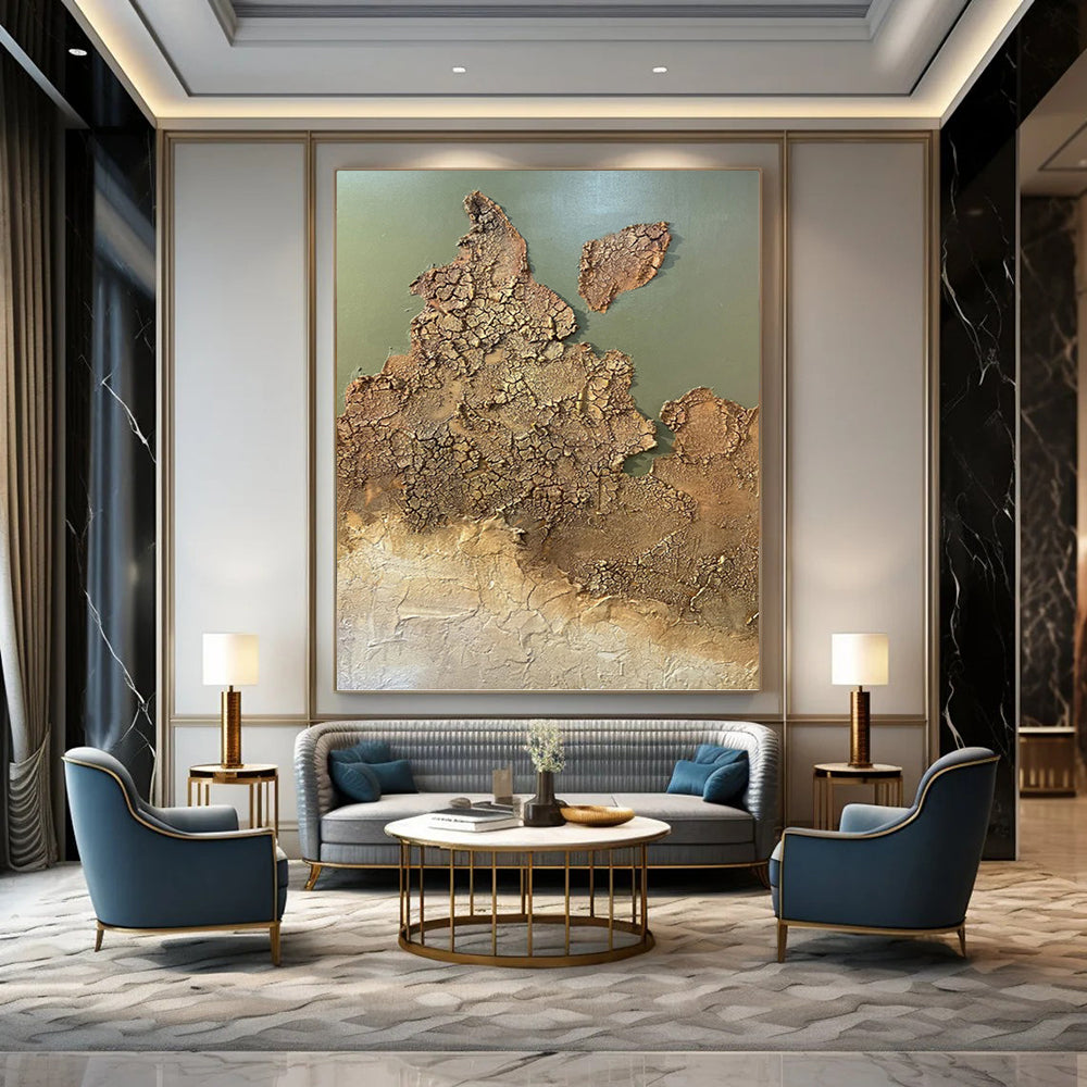 Gargantuan - Format Hand - Painted Custom Abstract Sonnet (with Captivating Textures), for Dining Room and Hotel DKH1509